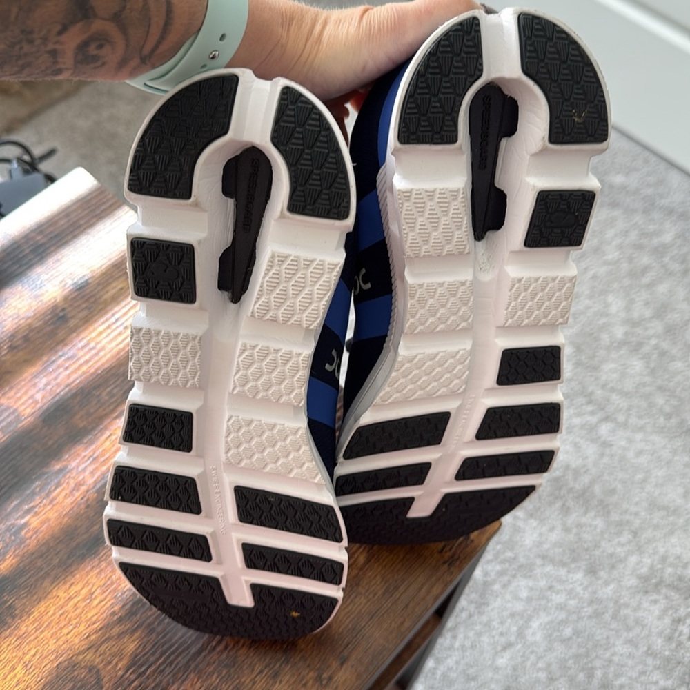 On Running Navy and Light Blue Athletic Shoes - Picture 5 of 5